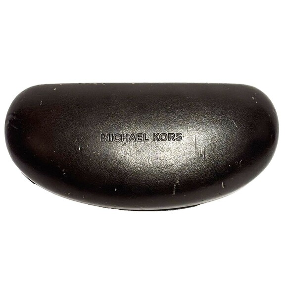Michael Kors Sunglass Eyeglass Large Hard Clamshell Case Dark Brown Chocolate - Picture 1 of 11
